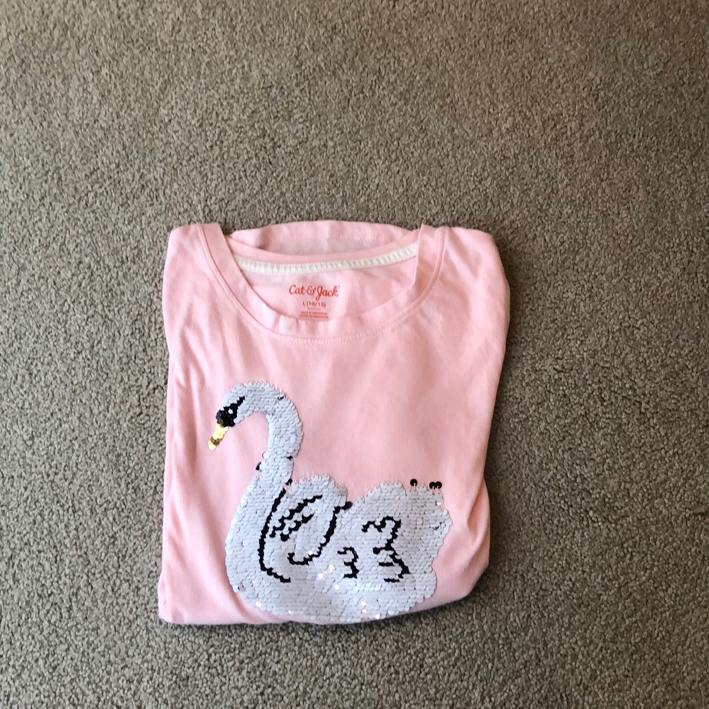 girls long sleeve gap shirt with flippable sequins